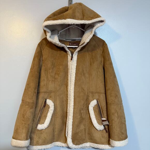 NEW Koolaburra by UGG Faux Suede Sherling Jacket sz L - Picture 2 of 6